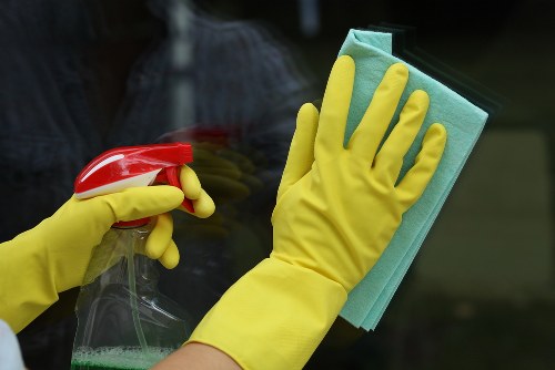 Move-out cleaning team working in a Wimbledon rental property