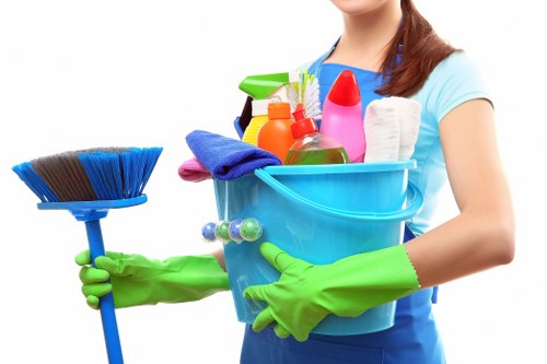 Waste and recycling bags prepared after cleaning